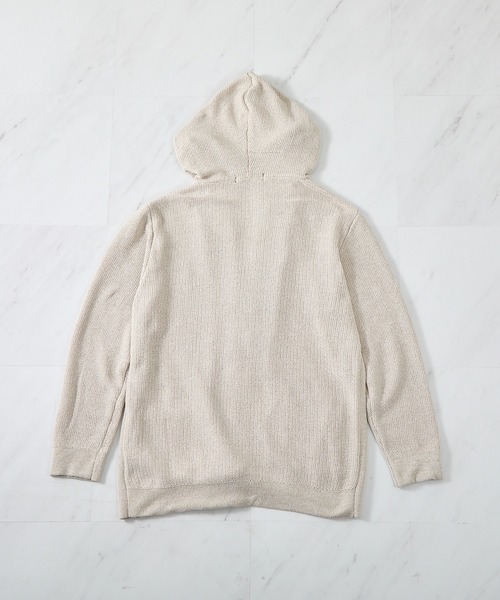 UNION STATION（ユニオンステーション）の「ウォッシャブルボタンレスパーカーカーディガン（カーディガン/ボレロ・メンズ・ブラック/ナチュラル/ブルー/サックスブルー・M/L/LL）」の17枚目の写真