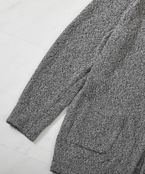 UNION STATION（ユニオンステーション）の「ウォッシャブルボタンレスパーカーカーディガン（カーディガン/ボレロ・メンズ・ブラック/ナチュラル/ブルー/サックスブルー・M/L/LL）」の19枚目の写真