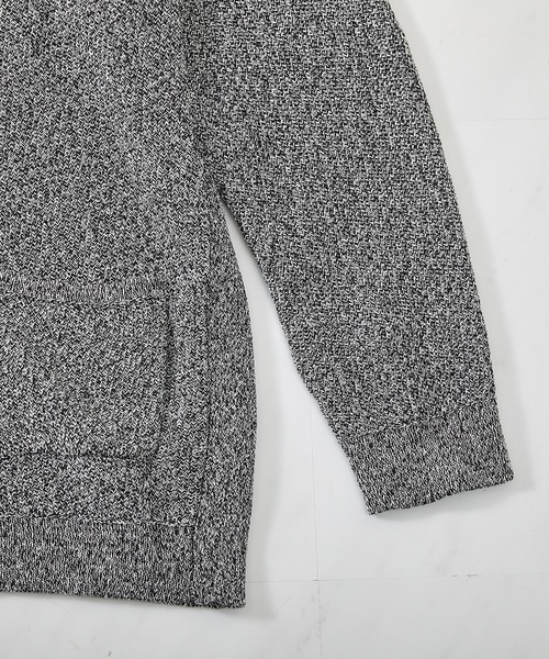 UNION STATION（ユニオンステーション）の「ウォッシャブルボタンレスパーカーカーディガン（カーディガン/ボレロ・メンズ・ブラック/ナチュラル/ブルー/サックスブルー・M/L/LL）」の20枚目の写真