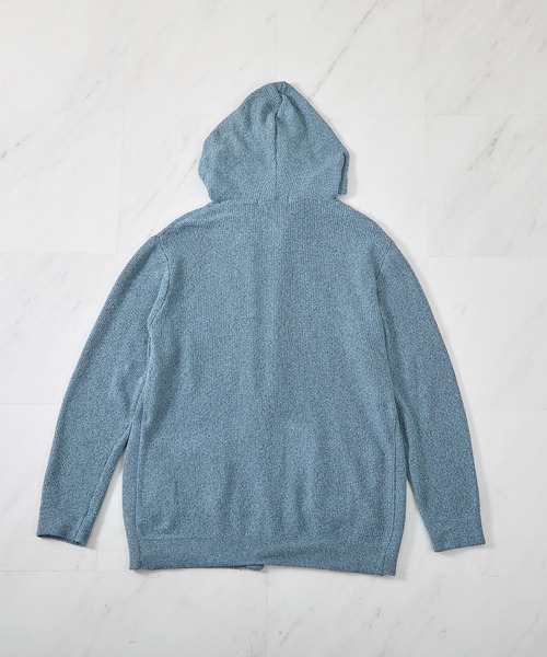 UNION STATION（ユニオンステーション）の「ウォッシャブルボタンレスパーカーカーディガン（カーディガン/ボレロ・メンズ・ブラック/ナチュラル/ブルー/サックスブルー・M/L/LL）」の7枚目の写真