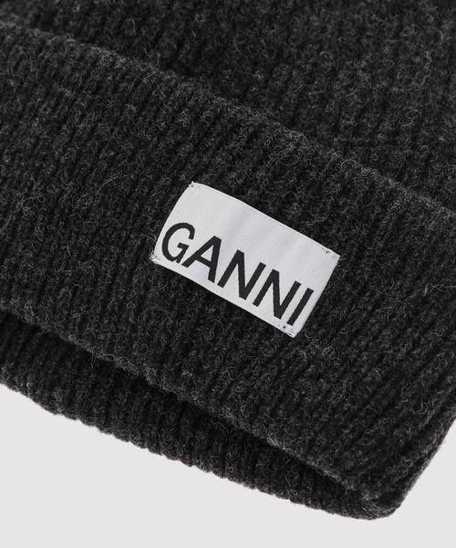 GANNI（ガニー）の「Light Structured Rib Knit Beanie（ニットキャップ/ビーニー・レディース・グレー系その他・ONE SIZE）」の3枚目の写真