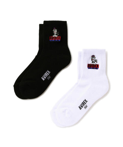 AVIREX（アヴィレックス）の「TOM CAT AVIREX USA SOCKS/トムキャット アヴィレックスUSAソックス（ソックス/靴下・レディース・ブラック/ホワイト・F）」の5枚目の写真