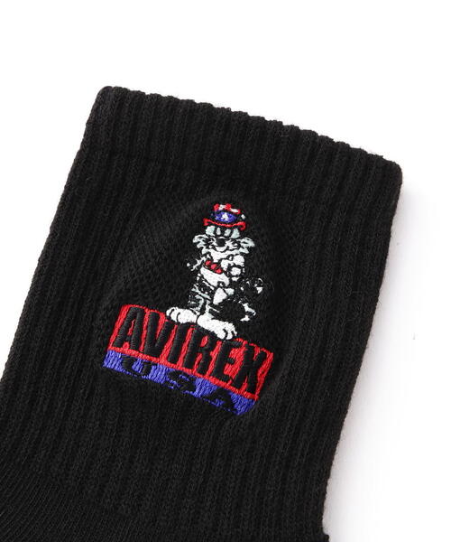 AVIREX（アヴィレックス）の「TOM CAT AVIREX USA SOCKS/トムキャット アヴィレックスUSAソックス（ソックス/靴下・レディース・ブラック/ホワイト・F）」の3枚目の写真