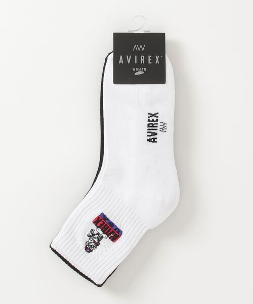 AVIREX（アヴィレックス）の「TOM CAT AVIREX USA SOCKS/トムキャット アヴィレックスUSAソックス（ソックス/靴下・レディース・ブラック/ホワイト・F）」の4枚目の写真