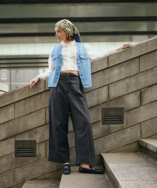 FREAK'S STORE(フリークスストア)の「インド ヴィンテージショート丈ブラウス(シャツ/ブラウス・レディース・オフホワイト/ブルー/ブラック・フリ-)」の4枚目の写真