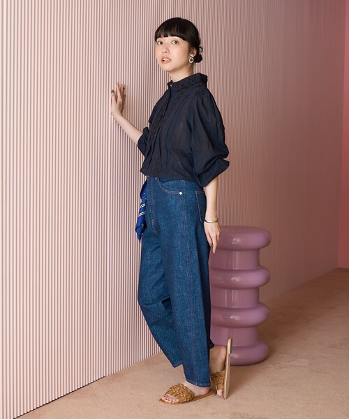 FREAK'S STORE(フリークスストア)の「インド ヴィンテージショート丈ブラウス(シャツ/ブラウス・レディース・オフホワイト/ブルー/ブラック・フリ-)」の16枚目の写真