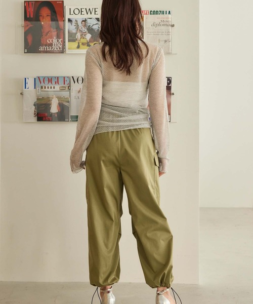 [ACNE STUDIOS]サテンツイルワイドレッグカーゴパンツ ACNE STUDIOS】 サテンツイル ワイドカーゴパンツ