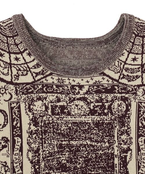 ROSE BUD(ローズバッド)の「(mici)HOROSCOPE JQ. KNIT VEST(ベスト・レディース・ブラック/バーガンディー・ONE SIZE)」の4枚目の写真