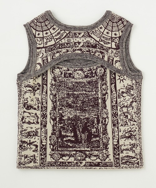 ROSE BUD(ローズバッド)の「(mici)HOROSCOPE JQ. KNIT VEST(ベスト・レディース・ブラック/バーガンディー・ONE SIZE)」の7枚目の写真