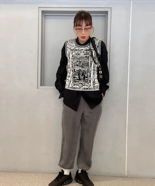 ROSE BUD(ローズバッド)の「(mici)HOROSCOPE JQ. KNIT VEST(ベスト・レディース・ブラック/バーガンディー・ONE SIZE)」の9枚目の写真