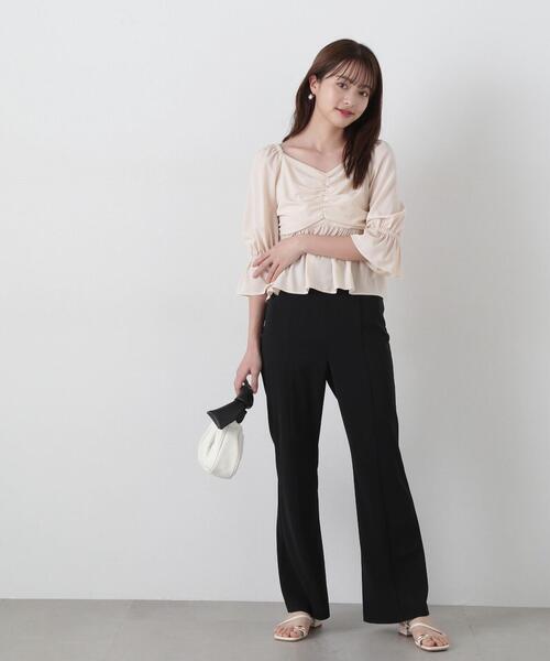 ブラウス シャツ ２ｗａｙフロントギャザーブラウス / 1215110405 レディース 2wayフロントギャザーブラウス | PROPORTION BODY DRESSING