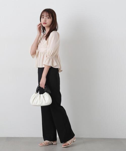 2wayフロントギャザーブラウス PROPORTION BODY DRESSING ブラウス シャツ 2wayフロント