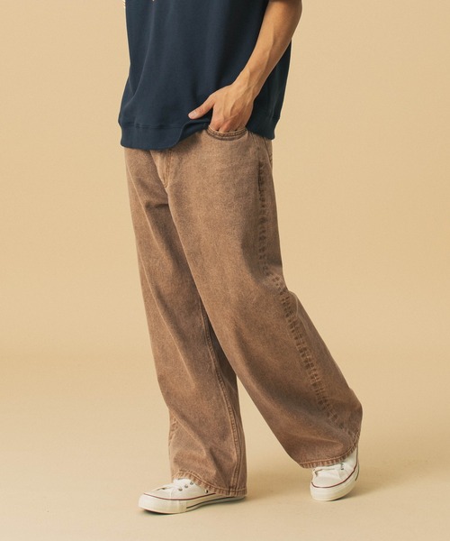 XLARGE（エクストララージ）の「BAGGY DENIM PANTS（デニムパンツ・メンズ・インディゴブルー/グリーン/ブラウン・36inch/34inch/32inch/30inch）」の2枚目の写真