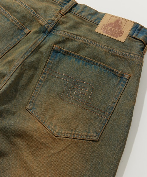XLARGE（エクストララージ）の「BAGGY DENIM PANTS（デニムパンツ・メンズ・インディゴブルー/グリーン/ブラウン・36inch/34inch/32inch/30inch）」の7枚目の写真