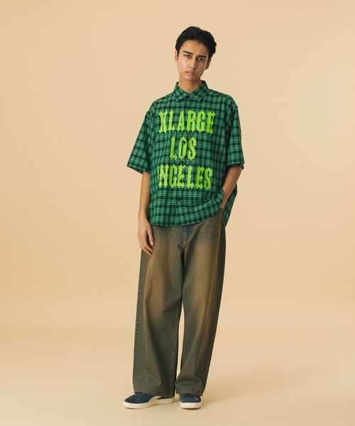 XLARGE（エクストララージ）の「BAGGY DENIM PANTS（デニムパンツ・メンズ・インディゴブルー/グリーン/ブラウン・36inch/34inch/32inch/30inch）」の12枚目の写真