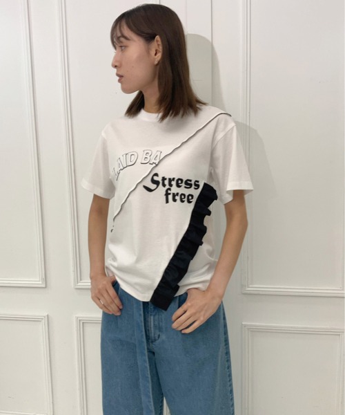 AVIE(アビィ)の「切替デザインプリントTEE(Tシャツ/カットソー・レディース・ブラック/ホワイト・38)」の20枚目の写真