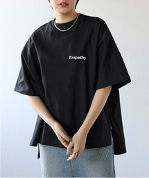 バックロゴ刺繍オーバーサイズT