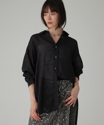 【クリーニング済み美品】バビロン　ショートシャツブルゾン/ダークネイビー/ウール BABYLONE｜バビロンのトップス通販 - ZOZOTOWN
