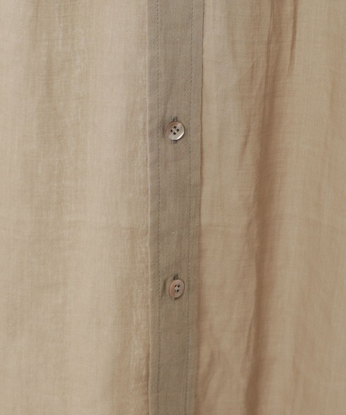 BABYLONE（バビロン）の「ラミーシアーオーバーシャツ（シャツ/ブラウス・レディース・ブルー/オフホワイト/ベージュ/ライム/サックスブルー/オレンジ/ブラック/ダークブラウン・フリー）」の9枚目の写真