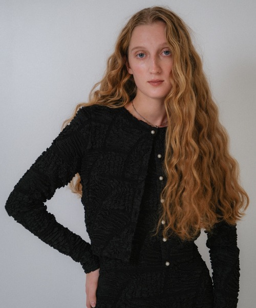 セール】swell jacquard cardigan（カーディガン/ボレロ