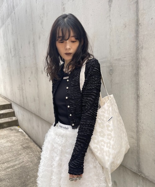 セール】swell jacquard cardigan（カーディガン/ボレロ