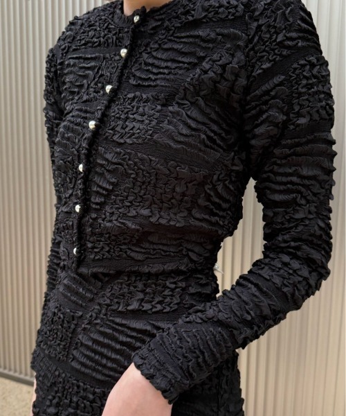 セール】swell jacquard cardigan（カーディガン/ボレロ