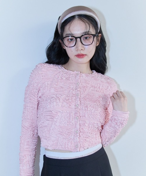 HONEY MI HONEYカーディガン セール】swell jacquard cardigan（カーディガン/ボレロ