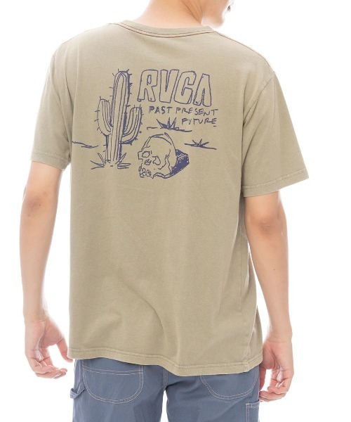 RVCA(ルーカ)の「RVCA メンズ DEATH VALLEY SS Tシャツ 【2025年春夏モデル】/ルーカバックプリント半袖Tシャツ(Tシャツ/カットソー・メンズ・ミント/ブラック系その他/オフホワイト・X-LARGE/LARGE/MEDIUM/SMALL)」の1枚目の写真