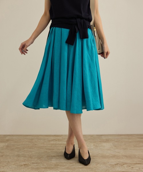 セール】【洗える】ヨーロピアンリネンフレアスカート/一部