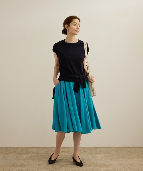 セール】【洗える】ヨーロピアンリネンフレアスカート/一部