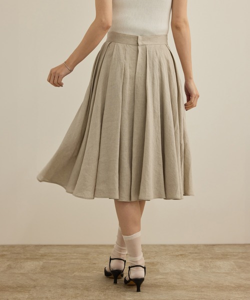 ROPE'（ロペ）の「【洗える】ヨーロピアンリネンフレアスカート/一部セットアップ対応（スカート・レディース・ホワイト/ベージュ/ターコイズブルー・38/36）」の17枚目の写真