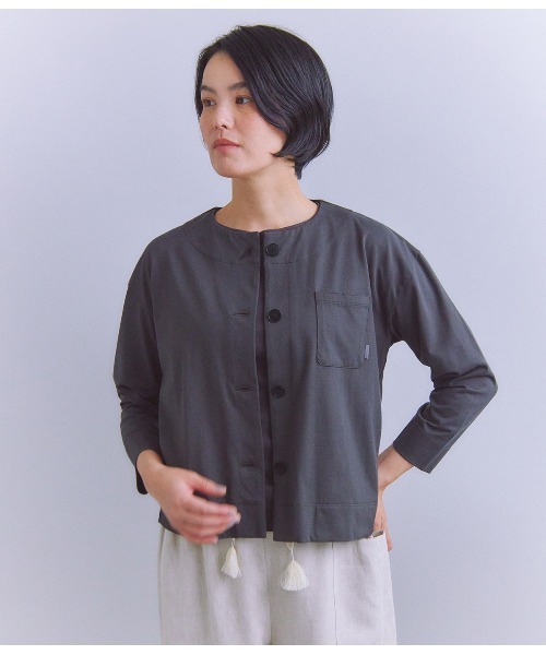 SIPULI / シプリ Lusuter Soft Jersey クルーネックカーディガン セール】Lusuter Soft Jersey クルーネックカーディガン（T