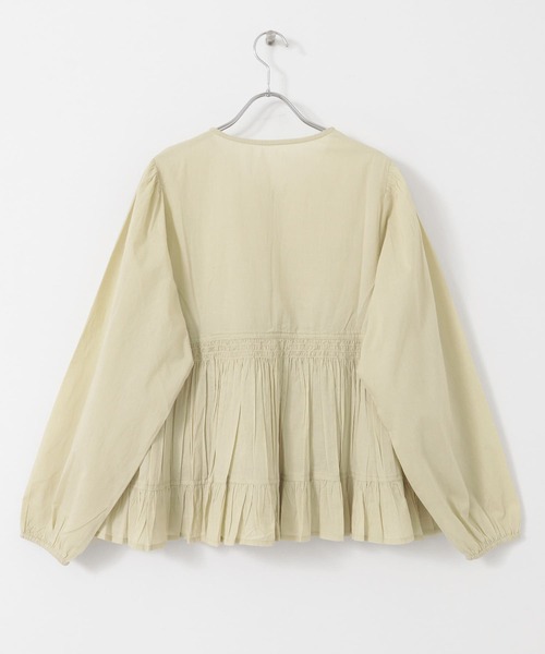 URBAN RESEARCH Sonny Label（アーバンリサーチサニーレーベル）の「フリルヘムコットン2wayガウンブラウス（シャツ/ブラウス・レディース・ブラック/ライトベージュ/オフホワイト・FREE）」の22枚目の写真