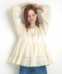 URBAN RESEARCH Sonny Label | フリルヘムコットン2wayガウンブラウス(シャツ/ブラウス)