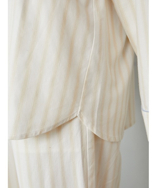 gelato pique（ジェラートピケ）の「モーニングストライプシャツ（ルームウェア/パジャマ・レディース・イエロー/ブルー・FREE）」の8枚目の写真