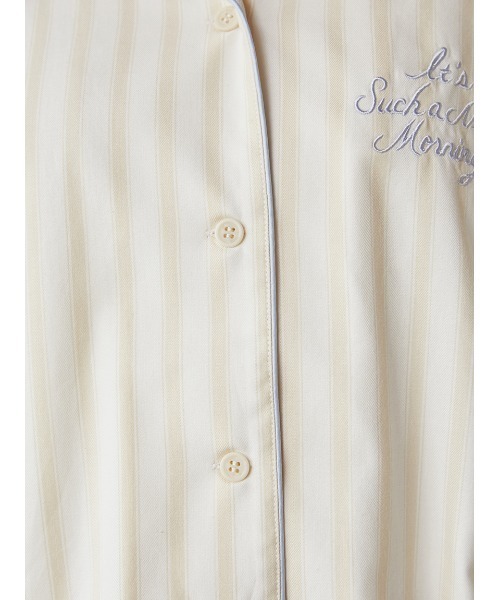 gelato pique（ジェラートピケ）の「モーニングストライプシャツ（ルームウェア/パジャマ・レディース・イエロー/ブルー・FREE）」の9枚目の写真