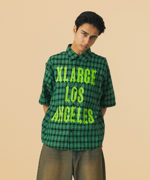 XLARGE（エクストララージ）の「PRINTED PLAID S/S SHIRT（シャツ/ブラウス・メンズ・オレンジ/ブラック/グリーン・XL/L/M/S）」の15枚目の写真