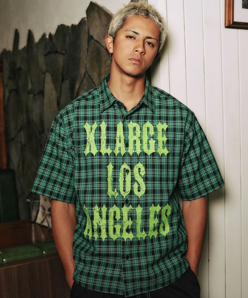 XLARGE（エクストララージ）の「PRINTED PLAID S/S SHIRT（シャツ/ブラウス・メンズ・オレンジ/ブラック/グリーン・XL/L/M/S）」の18枚目の写真