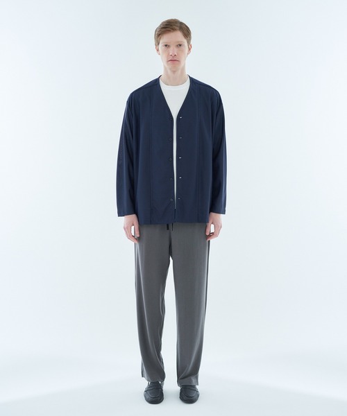 ESTNATION（エストネーション）の「ESTNATION / ECOポリ シャツカーディガン（カーディガン/ボレロ・メンズ・ネイビー/チャコールグレー・MEDIUM/LARGE）」の6枚目の写真
