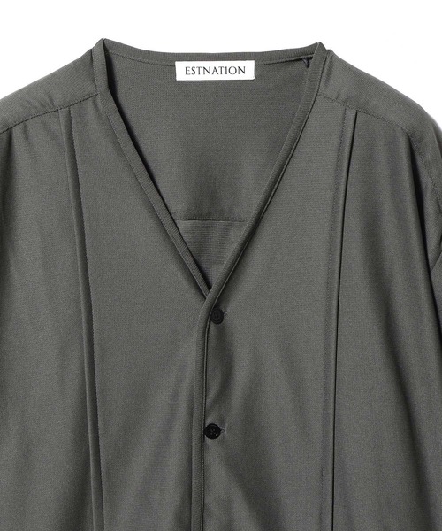 ESTNATION（エストネーション）の「ESTNATION / ECOポリ シャツカーディガン（カーディガン/ボレロ・メンズ・ネイビー/チャコールグレー・MEDIUM/LARGE）」の9枚目の写真