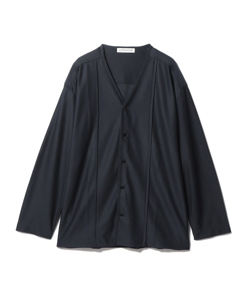 ESTNATION（エストネーション）の「ESTNATION / ECOポリ シャツカーディガン（カーディガン/ボレロ・メンズ・ネイビー/チャコールグレー・MEDIUM/LARGE）」の12枚目の写真