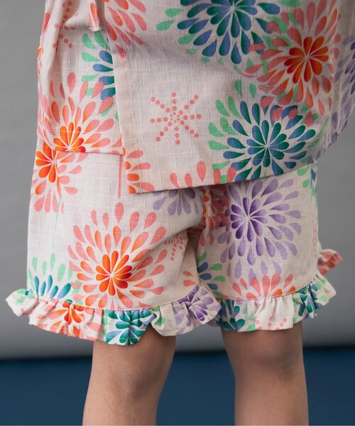 BREEZE(ブリーズ)の「【すっぽり着られる】フリル甚平_ジュニア対応(浴衣・キッズ・レッド/ピンク/ネイビー・80/90/100/110/120/130/140)」の12枚目の写真