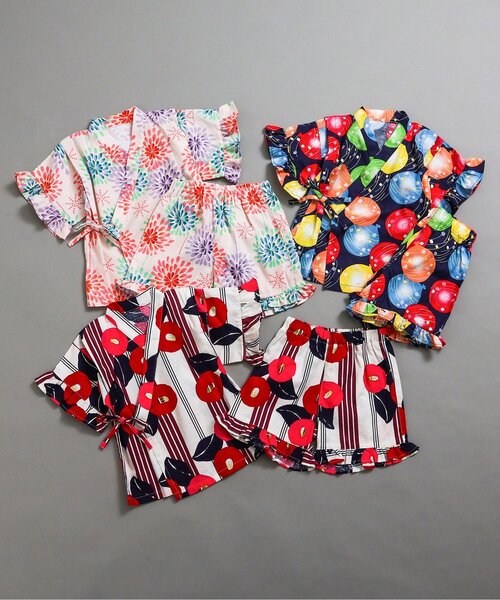 BREEZE(ブリーズ)の「【すっぽり着られる】フリル甚平_ジュニア対応(浴衣・キッズ・レッド/ピンク/ネイビー・80/90/100/110/120/130/140)」の15枚目の写真