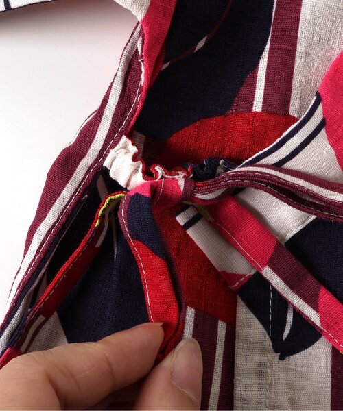 BREEZE(ブリーズ)の「【すっぽり着られる】フリル甚平_ジュニア対応(浴衣・キッズ・レッド/ピンク/ネイビー・80/90/100/110/120/130/140)」の22枚目の写真