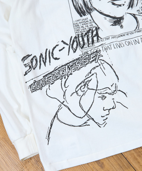 sonic youth（ソニックユース）の「Insonnia Projects インソニアプロジェクツ / MULTI PRINT LS TEE TYPE-A ソニックユース ビッグシルエットプリントロンT バンドT / IP-SY-021（Tシャツ/カットソー・メンズ・ブラック/ホワイト・1/2/3）」の13枚目の写真