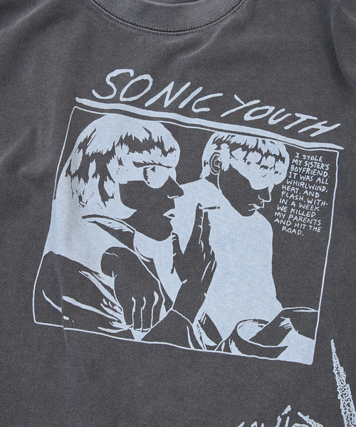 sonic youth（ソニックユース）の「Insonnia Projects インソニアプロジェクツ / MULTI PRINT LS TEE TYPE-A ソニックユース ビッグシルエットプリントロンT バンドT / IP-SY-021（Tシャツ/カットソー・メンズ・ブラック/ホワイト・1/2/3）」の22枚目の写真