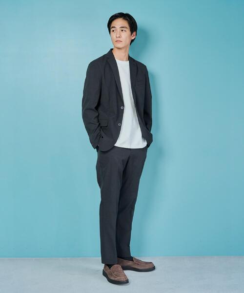 THE SHOP TK （ザ ショップ ティーケー ）の「ライトドッツジャケット【セットアップ可/洗濯機OK】（テーラードジャケット・メンズ・ブラウン系その他/チャコールグレー/ネイビー・01/02/03/04）」の20枚目の写真