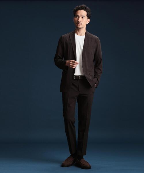 THE SHOP TK （ザ ショップ ティーケー ）の「ライトドッツジャケット【セットアップ可/洗濯機OK】（テーラードジャケット・メンズ・ブラウン系その他/チャコールグレー/ネイビー・01/02/03/04）」の2枚目の写真