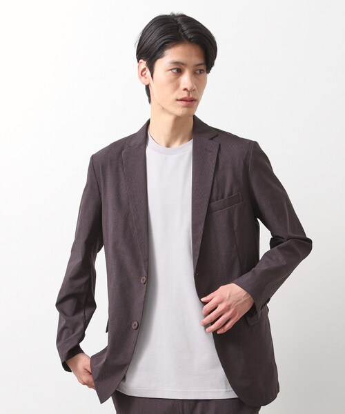 THE SHOP TK （ザ ショップ ティーケー ）の「ライトドッツジャケット【セットアップ可/洗濯機OK】（テーラードジャケット・メンズ・ブラウン系その他/チャコールグレー/ネイビー・01/02/03/04）」の4枚目の写真