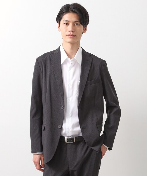 THE SHOP TK （ザ ショップ ティーケー ）の「ライトドッツジャケット【セットアップ可/洗濯機OK】（テーラードジャケット・メンズ・ブラウン系その他/チャコールグレー/ネイビー・01/02/03/04）」の6枚目の写真